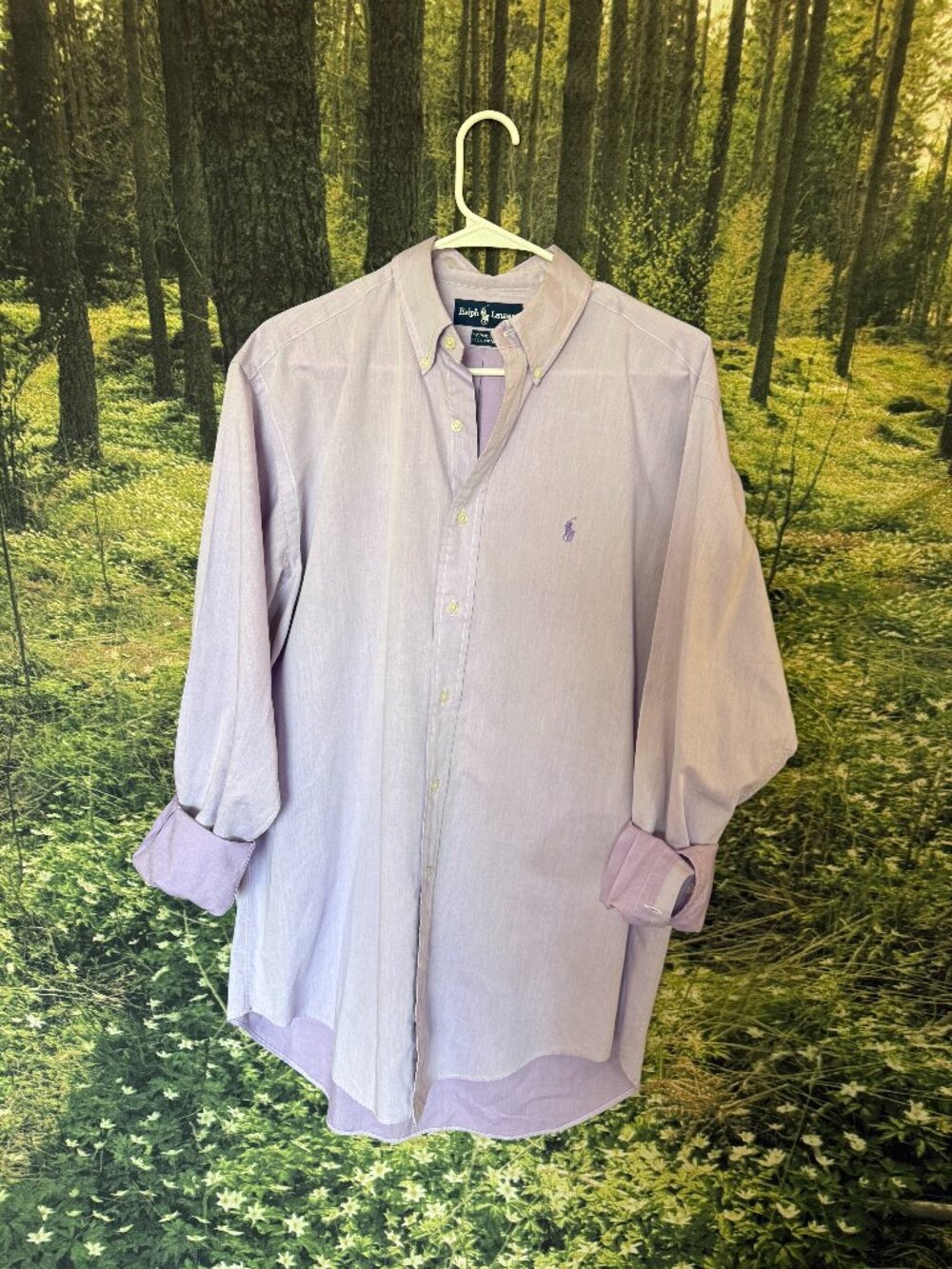 Ralph Lauren Light Weight Lavender Button-Down Shirt